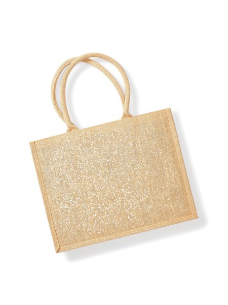 Shimmer Jute Shopper