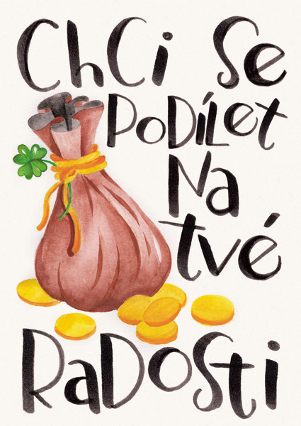 Přáníčko Bebechy - Bílé - 30