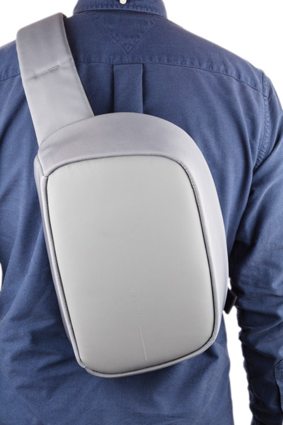 Xd Design Bobby sling,rPET,USB port - Grey / Blue