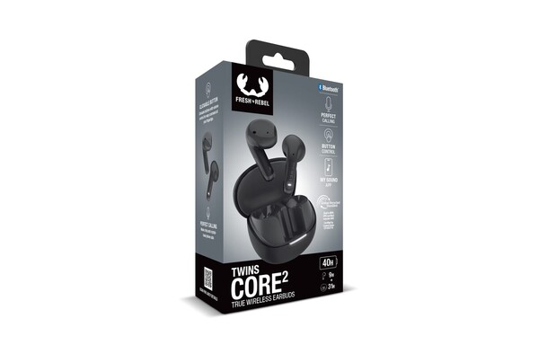 Fresh 'n Rebel Twins Core 2 In-ear øretelefoner - Mørkegrå