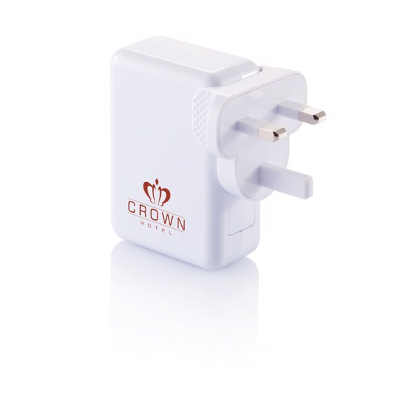 XD - Travel plug with 4 USB ports