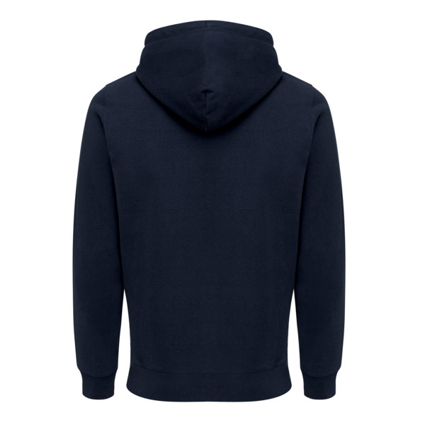 Mikina na zip s kapucí IQONIQ Abisko z recykl. bavlny - Námořní Modř / 5XL