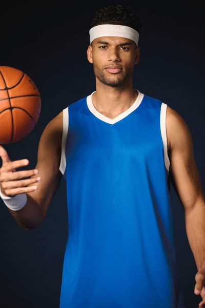 Men's Basketball Jersey - White / Black / M