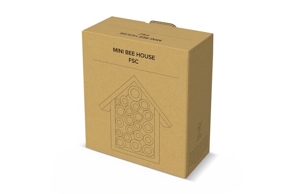 Bee station wood FSC, 110x103x40mm