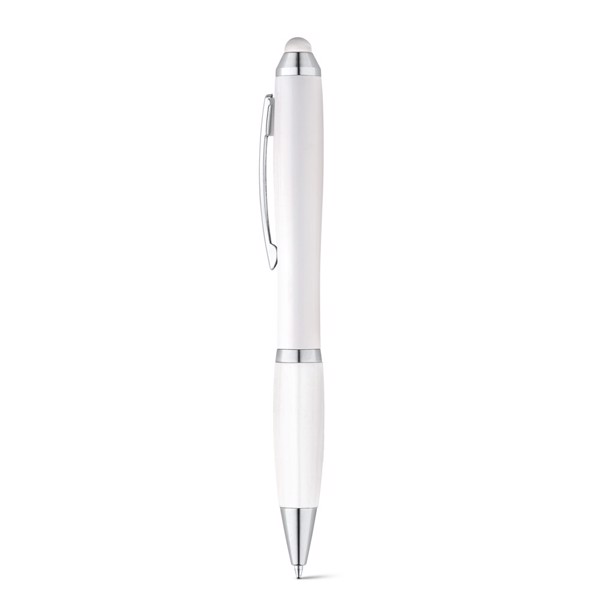 SANS. Ball pen with metal clip - White