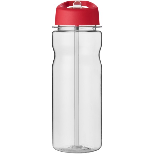 Sportovní láhev s víčkem s hubičkou Base Tritan™ 650 ml - Průhledná / Červená s efektem námrazy