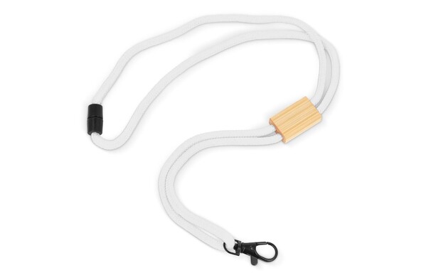 R-PET paracord-lanyard - Hvid