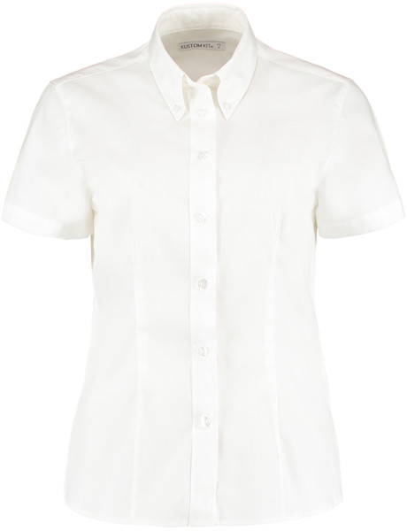 Oxford Blouse short-sleeve Kustom Kit | KK 701 (26-28) - White / 28 / 7XL