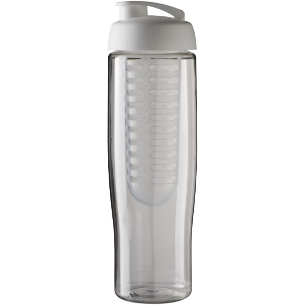 Garrafa desportiva e infusor com tampa Flip de 700 ml H2O Tempo® - Transparente / Branco