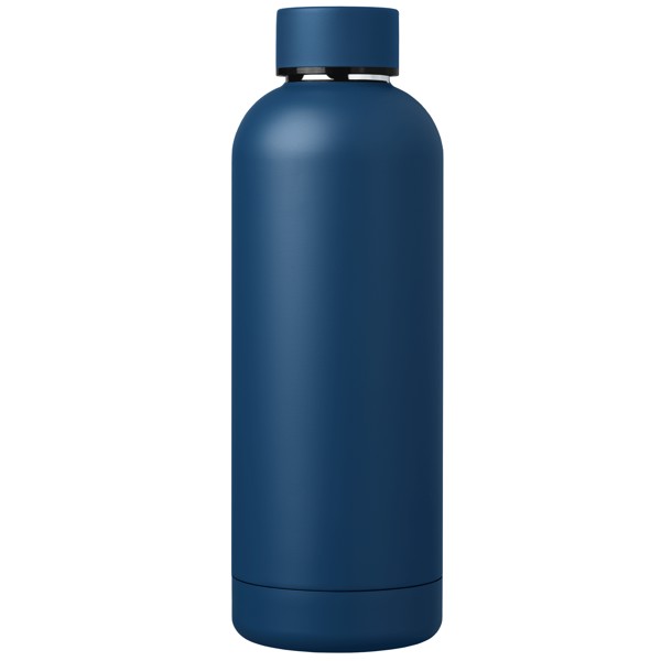 Gourde Astrid en acier inoxydable à double paroi - 530 ml - Bleu marine / Laser