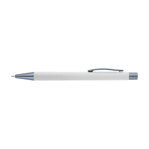 Stylo Emmett | Finition caoutchoutée - blanc