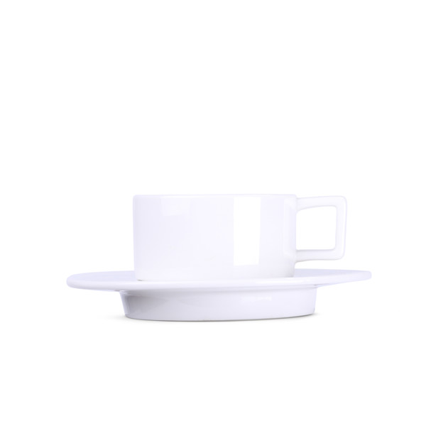 Porcelain cup with ring saucer, 80 mm diameter