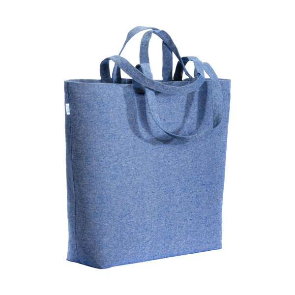 280 G/M2 Recycled Cotton Shopper With Gusset At Base, Double Handles And Inside Pocket - Royal