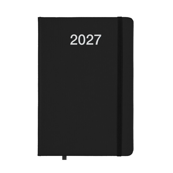 Agenda Giornaliera 2027 Con Copertina Rigida In Pu - Nero