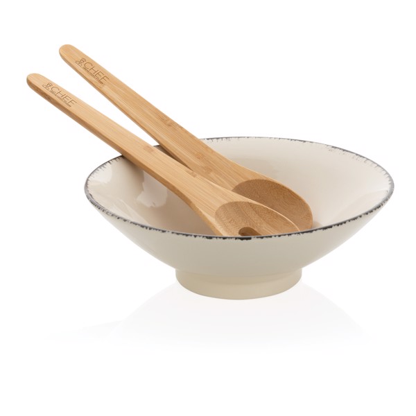 XD - Ukiyo salad bowl with bamboo salad server