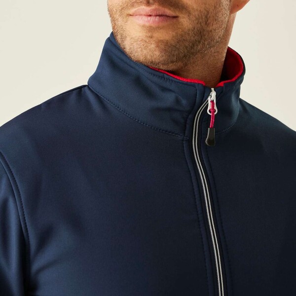 Ascender 2 Layer Softshell Jacket - Navy / Classic Red / 3XL