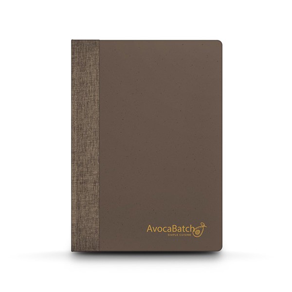CARNET A5 AVEC COUVERTURE EN POUDRE CAFE