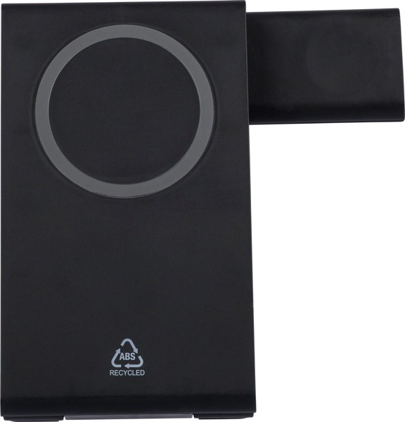 Recycled ABS 3-in-1 magnetic wireless charger Valerio