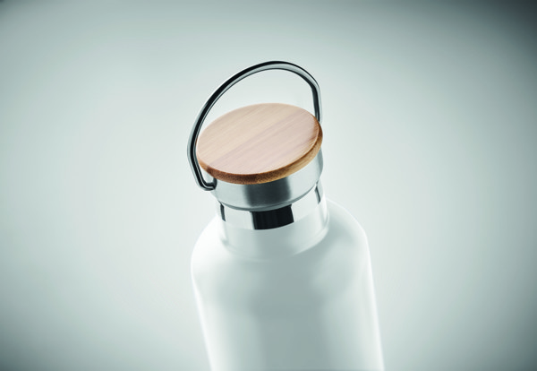 Helsinki Large flask, 1L, stainless steel - White