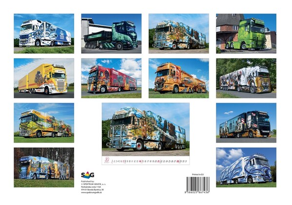 Nástenný Kalendár Trucks 2027