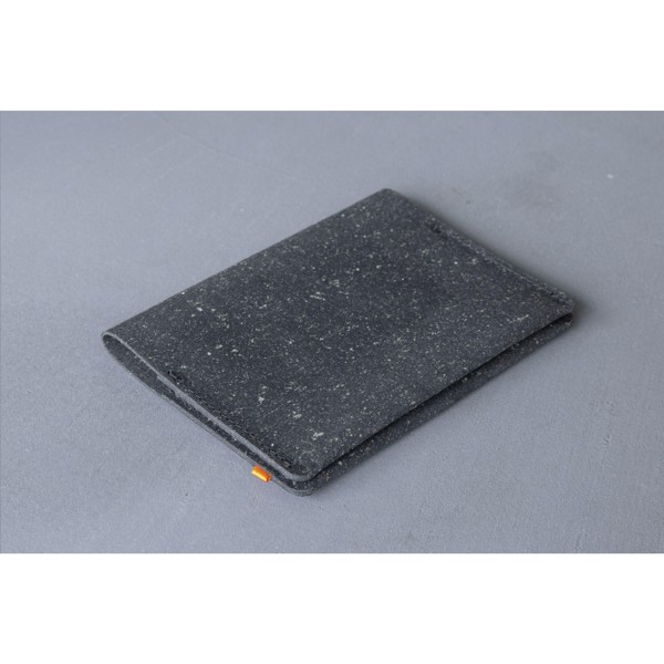 Recycled Leather Passport Holder étui à passeport - Noir