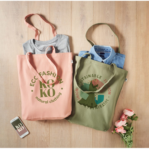 Coco canvas shopping bag organic cotton, 270 g/m² - Blue