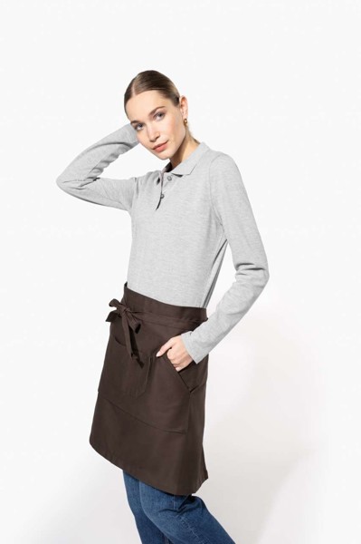 Cotton Mid-Length Apron - White