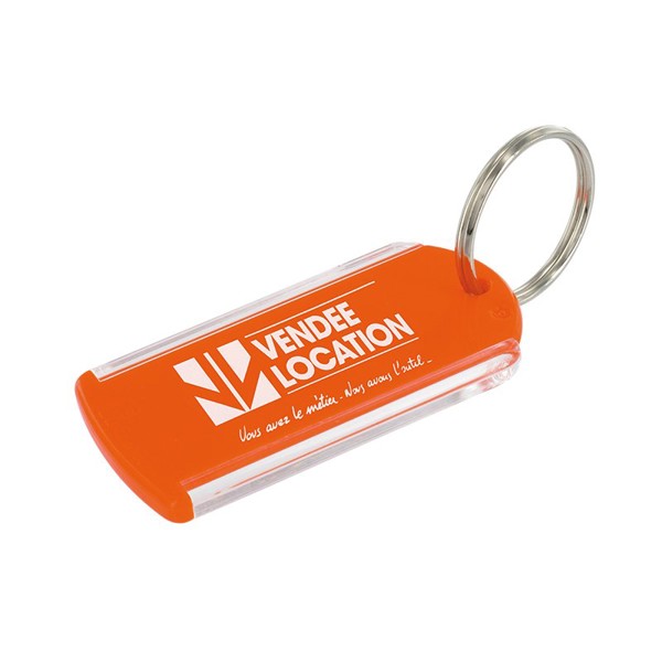 KEY-RING LABEL HOLDER - Blanc / 