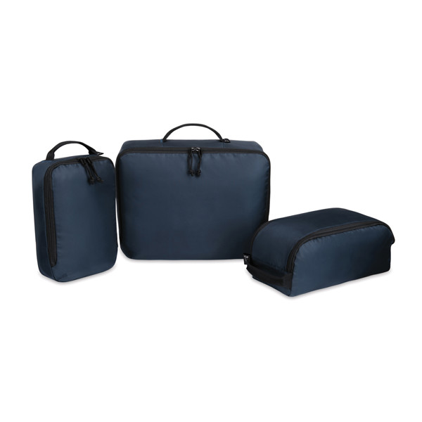 Set de 3 cubes de compression en rPET AWARE™ Renew - Bleu Marine