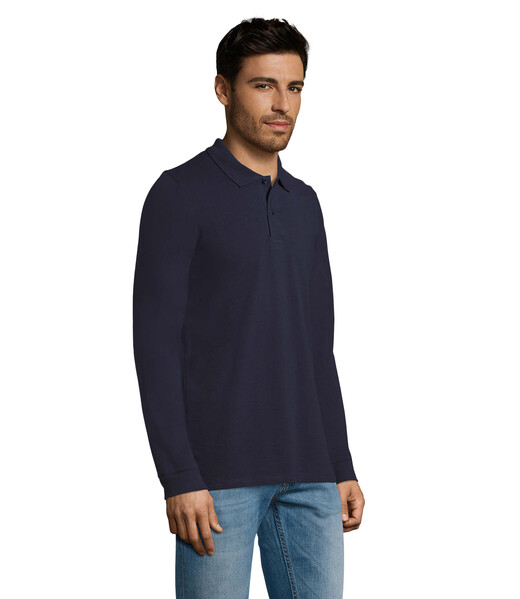 PERFECT MEN LSL POLO 180g Perfect Lsl Men - French MarinhoL