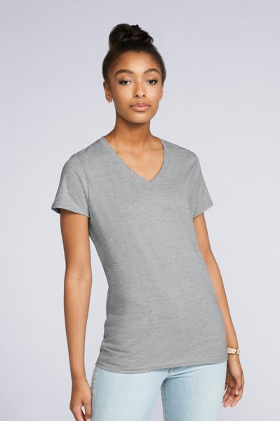 Premium Cotton® Ladies' V-Neck T-Shirt - White / M