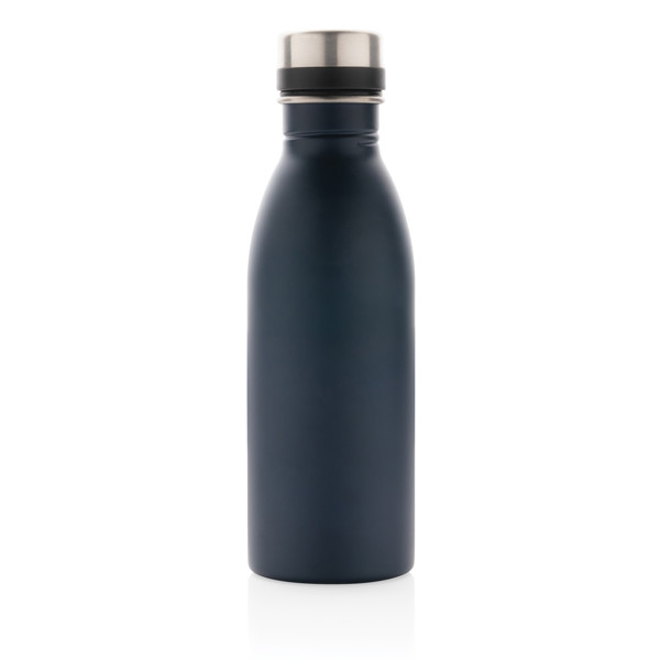 Bouteille d’eau 500ml en acier inoxydable recyclé RCS - Bleu Marine