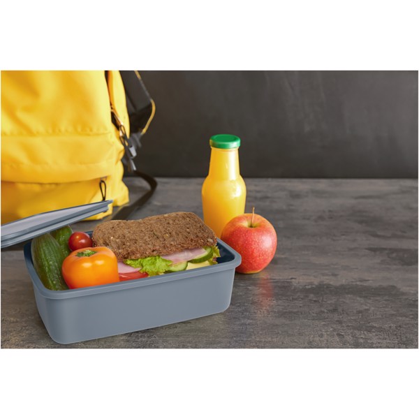 Boîte à lunch Dovi en plastique recyclé - Gris ardoise