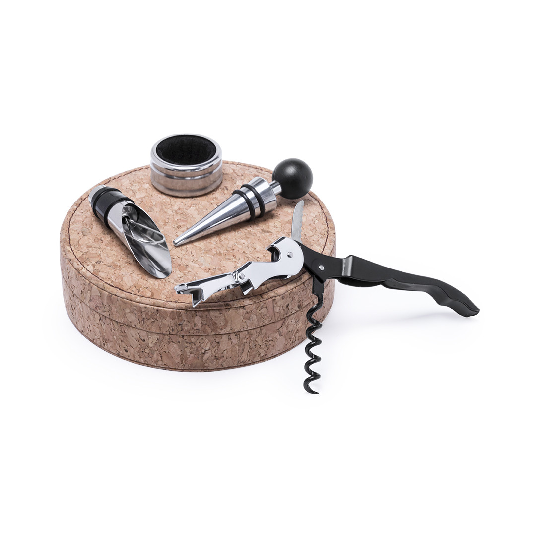 Coffret Accessoire Vin en forme de Bouteille de Vin noir Aimantée : Tire  Bouchon, Bec verseur et Bague anti gouttes