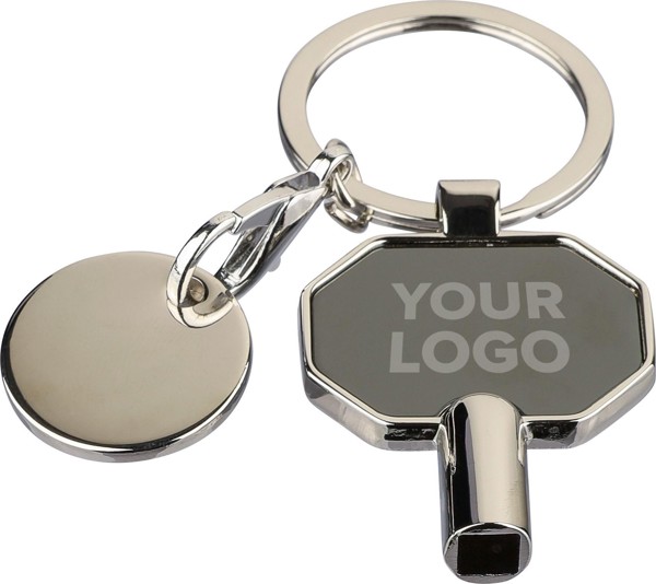 Recycled zinc alloy radiator bleed keychain Mara