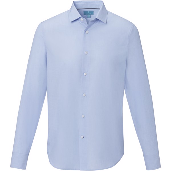 T-shirt para homem de manga comprida de produção biológica "Cuprite" - Azul claro / XL