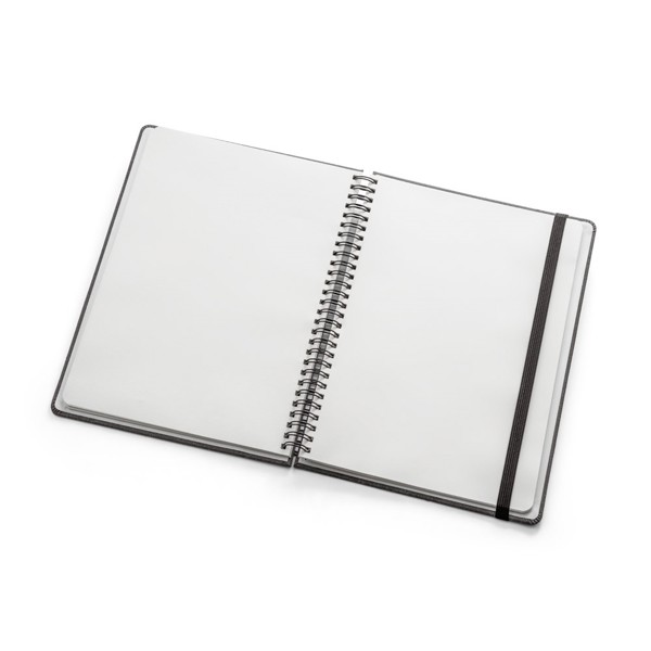 SIMMEL B5. Agenda B5, con anillas, de cuero (58% reciclado)