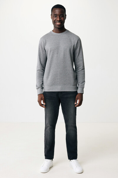 Lehká mikina Iqoniq Etosha z recykl. bavlny - Light Heather Anthracite / XXXL