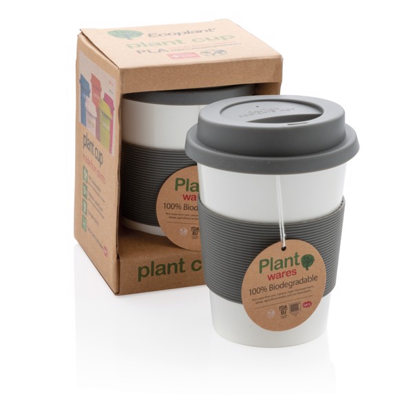 Taza de café PLA - Gris / Blanco