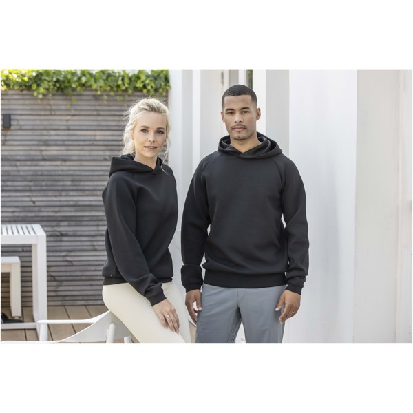 Felpa sportiva unisex con cappuccio in tessuto interlock Danali - Nero / M