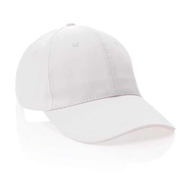 Impact 6 panel 280gr Recycled cotton cap with AWARE™ tracer - White
