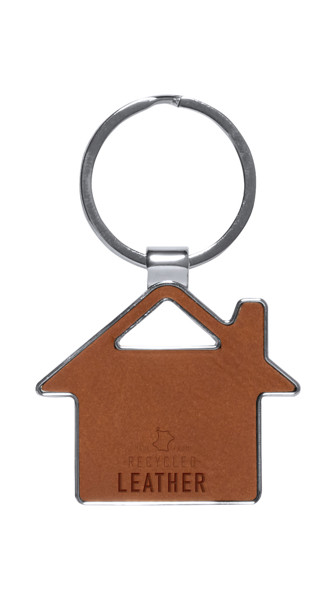 Keyring Behok, Rectangle - Brown