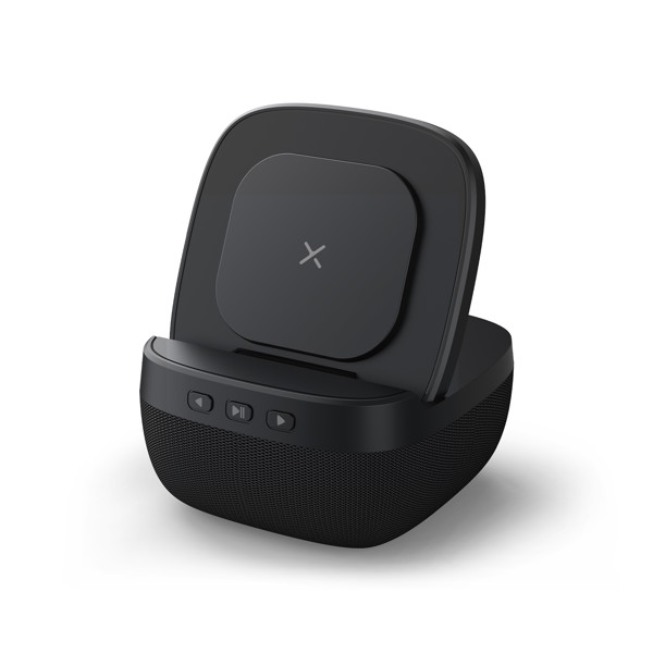 Bluetooth speaker with wireless charger - WHITE