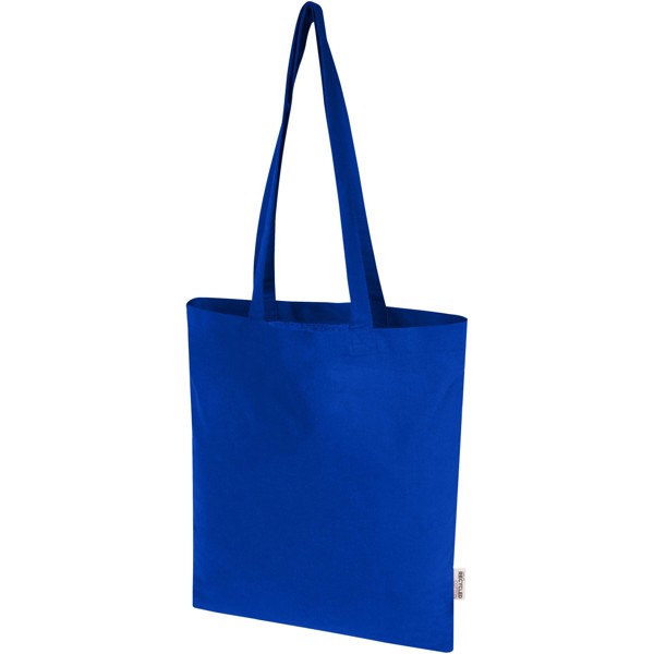 Sac shopping Madras Blend en coton recyclé GRS 140 g/m² - Bleu royal