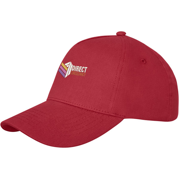 Boné de 5 painéis de 260 g/m² Doyle - Vermelho