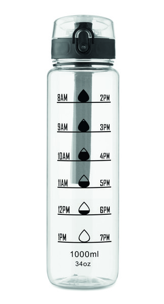 Sport-Trinkflasche RPET 1L Isforden Mark - Transparent