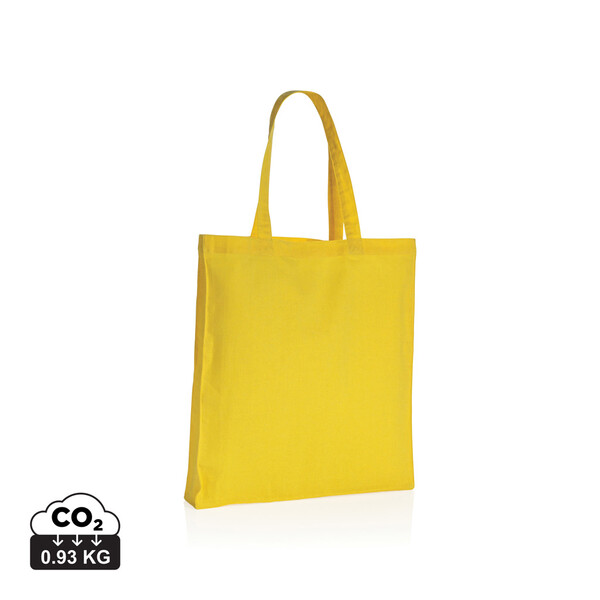 Sac tote en coton recyclé avec soufflet Impact AWARE™ - Jaune