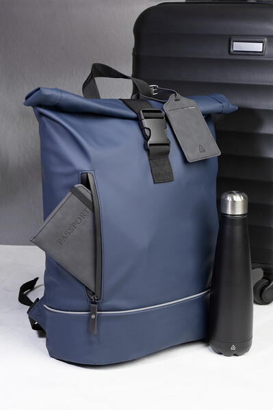 Sac à dos en RPU Cubitt - Bleu Foncé