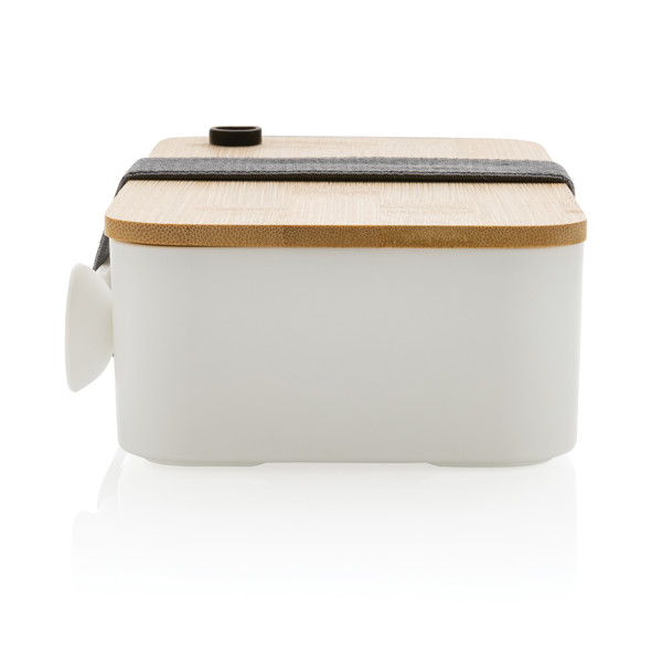 Xd Collection lunchbox s pokrovom iz bambusa, 0,7 l - Bela
