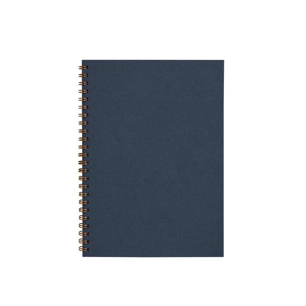 Cahier spirale A5 carton recyclé MEMENTO - bleu marine